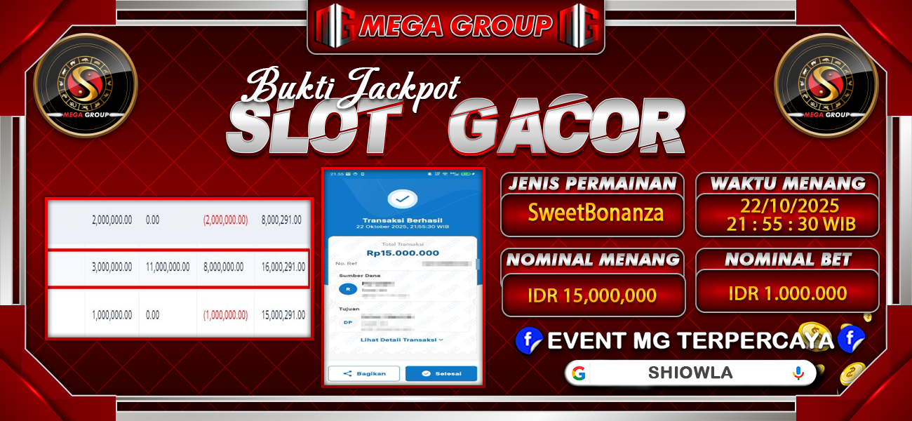 Bukti JP situs Shiowla hari Kamis, 23 Oktober 2025