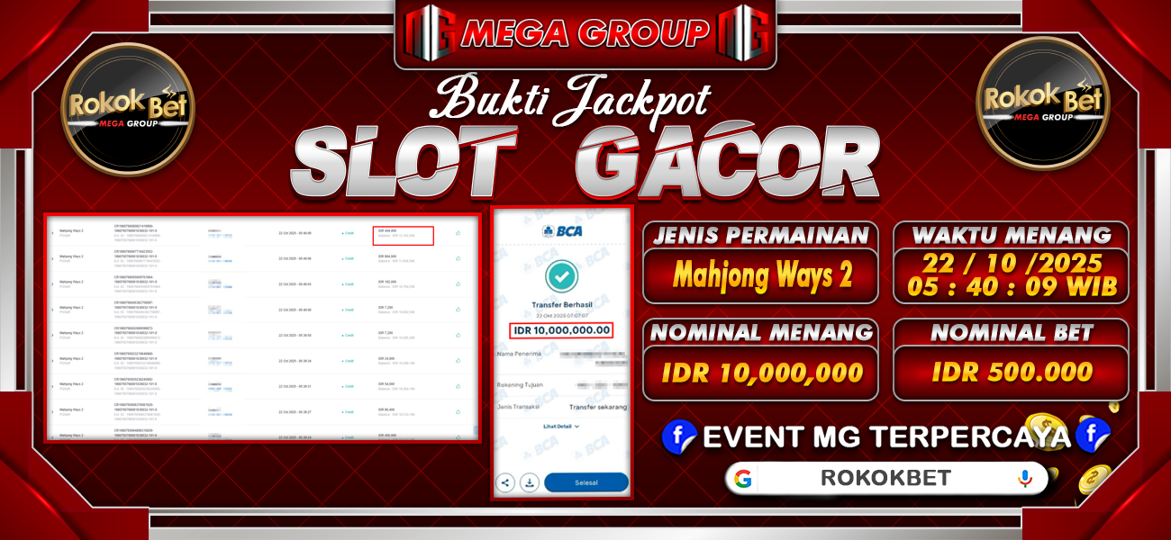 Bukti JP situs Rokokbet hari Rabu, 22 Oktober 2025
