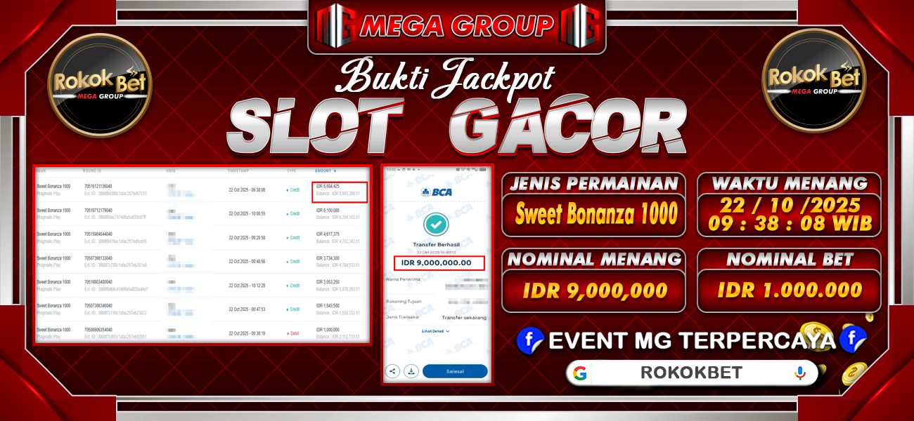 Bukti JP situs Rokokbet hari Rabu, 22 Oktober 2025